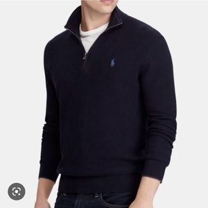 POLO RALPH LAUREN Men's Estate-Rib Cotton Quarter-Zip Pullover